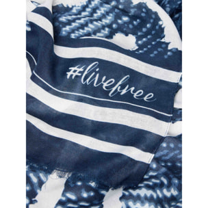 Fiorella Rubino - Foulard stampa lettering - Blu