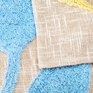 Dessus de lit Fleurs sauvages 260x240xcm motif tufté coton