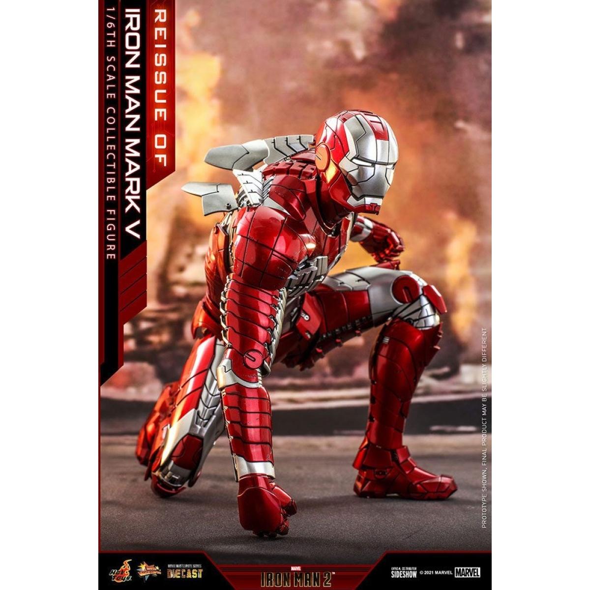 Iron Man 2 Movie Masterpiece Series Diecast Action Figura 1/6 Iron Man Mark V 32 Cm Hot Toys