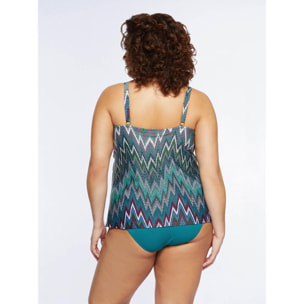 Fiorella Rubino - Tankini con escote cruzado - Verde