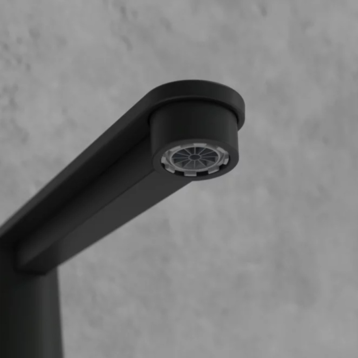 Mitigeur lavabo Conum ouverture côté avec vidage Push Open Noir mat