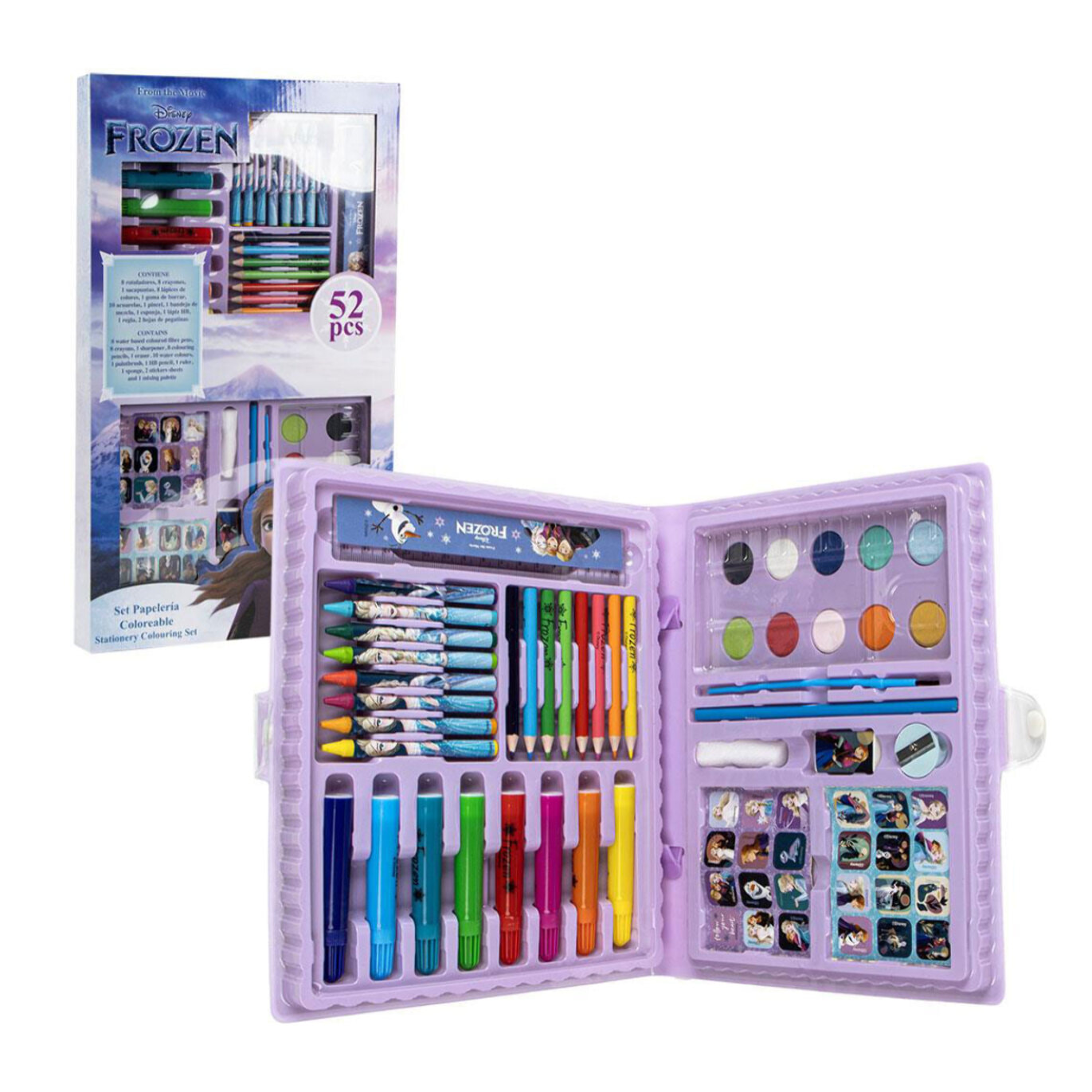 Set papelería coloreable caja frozen