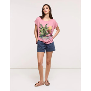 Camiseta Manga Corta Rosa - Canumi