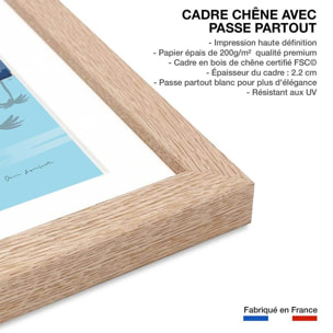 Affiche voyage Panama city Affiche sous cadre bois