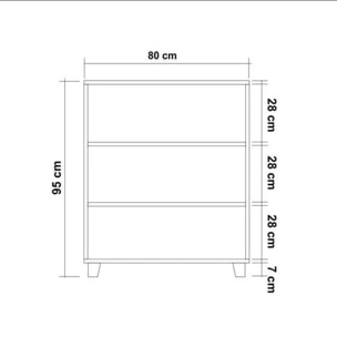 Cassettiera Dpetruzz, Settimino multiuso, Comò camera da letto, Mobile con cassetti, 80x43h95 cm, Quercia