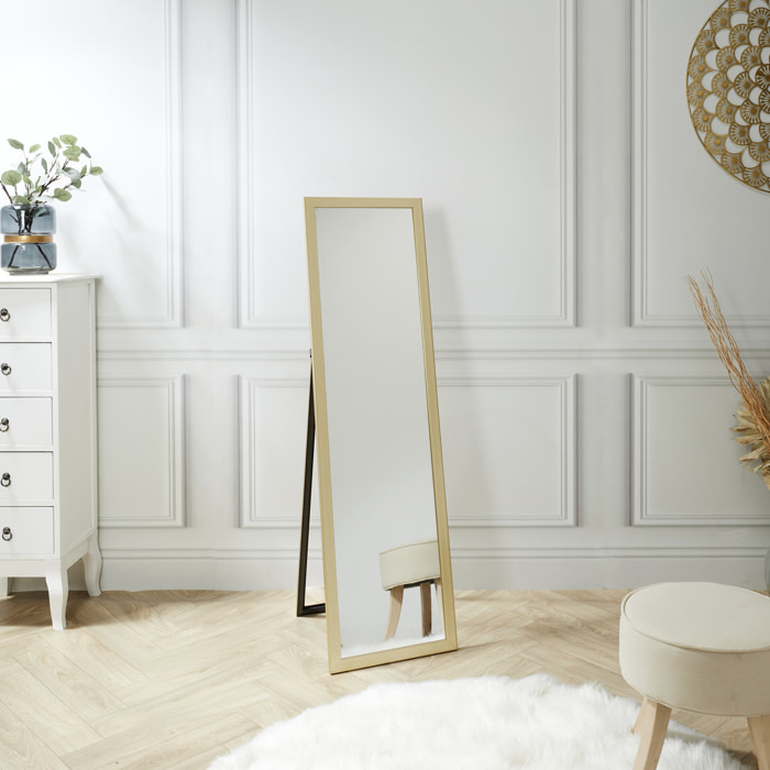 Miroir Sur Pied Dore 124cm