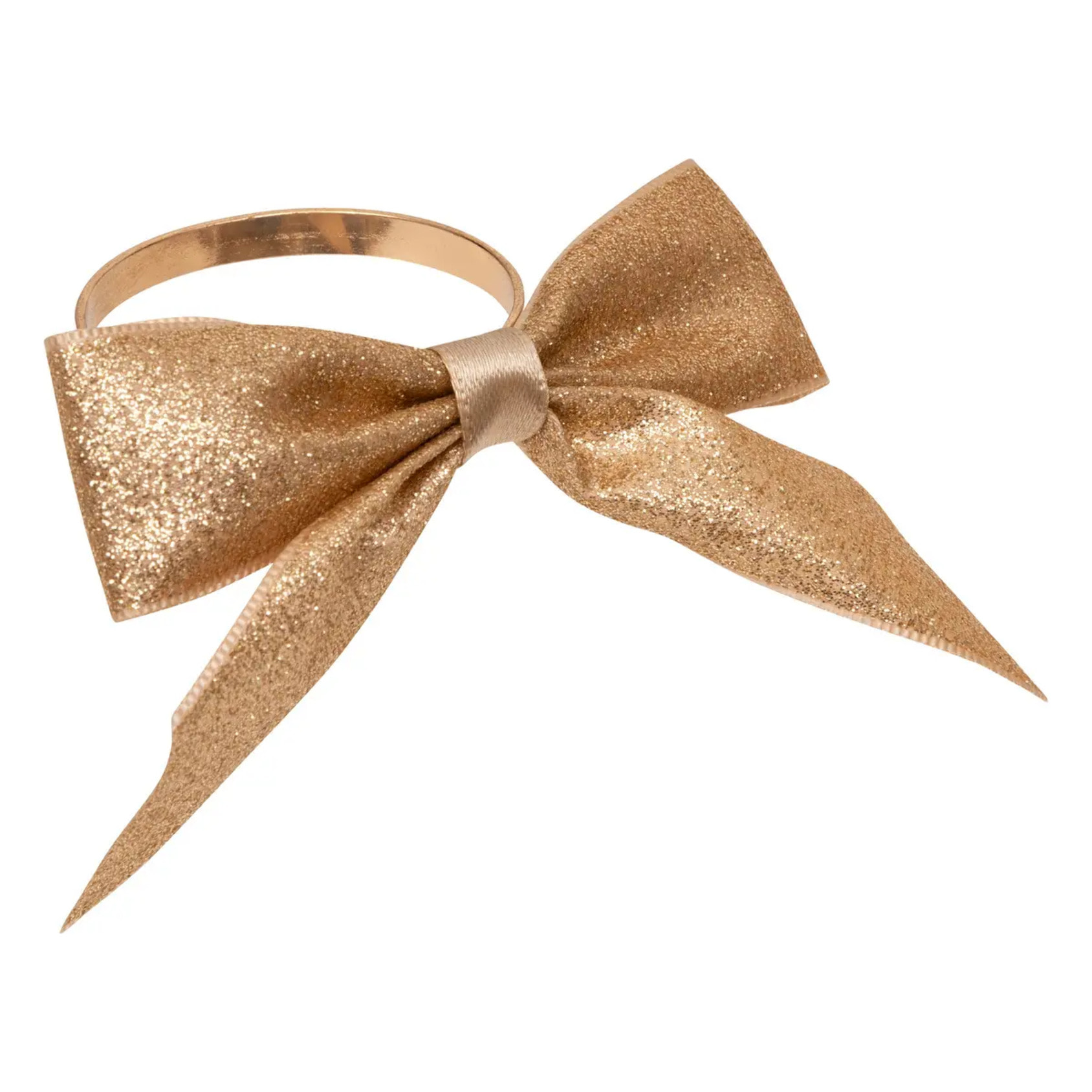 Lot de 2 ronds de serviette nœud doré