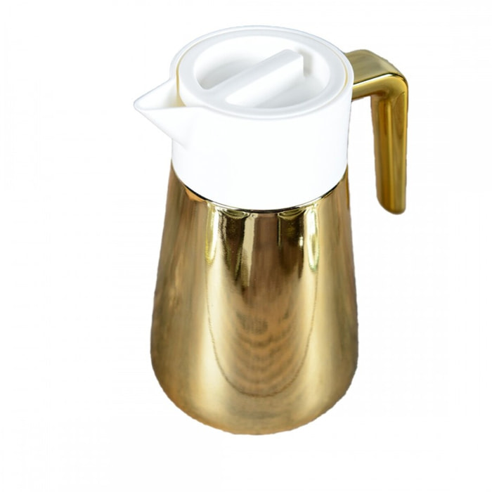 Cafetière isotherme dorée et blanche 1L