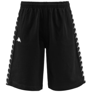 Kappa Pantaloncini SPORT SHORTS 222 BANDA TREADS Nero