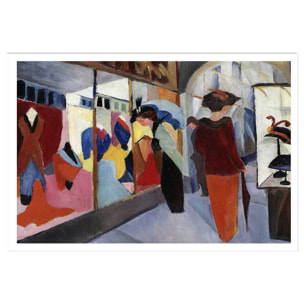 Poster La boutique de mode par August Macke Affiche seule