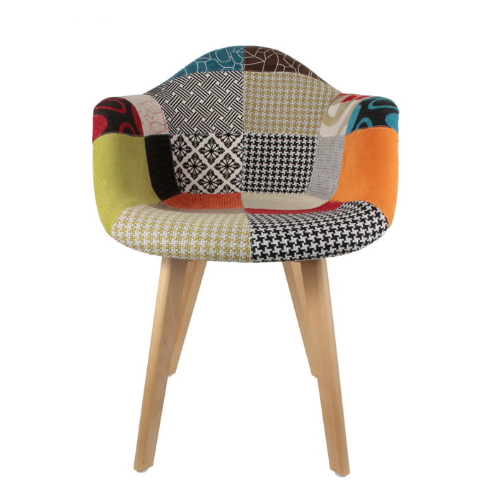 Fauteuil Scandinave Patchwork - Lot De 2