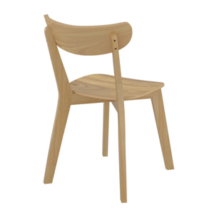 Lot de 2 chaises en bois clair - Tabata