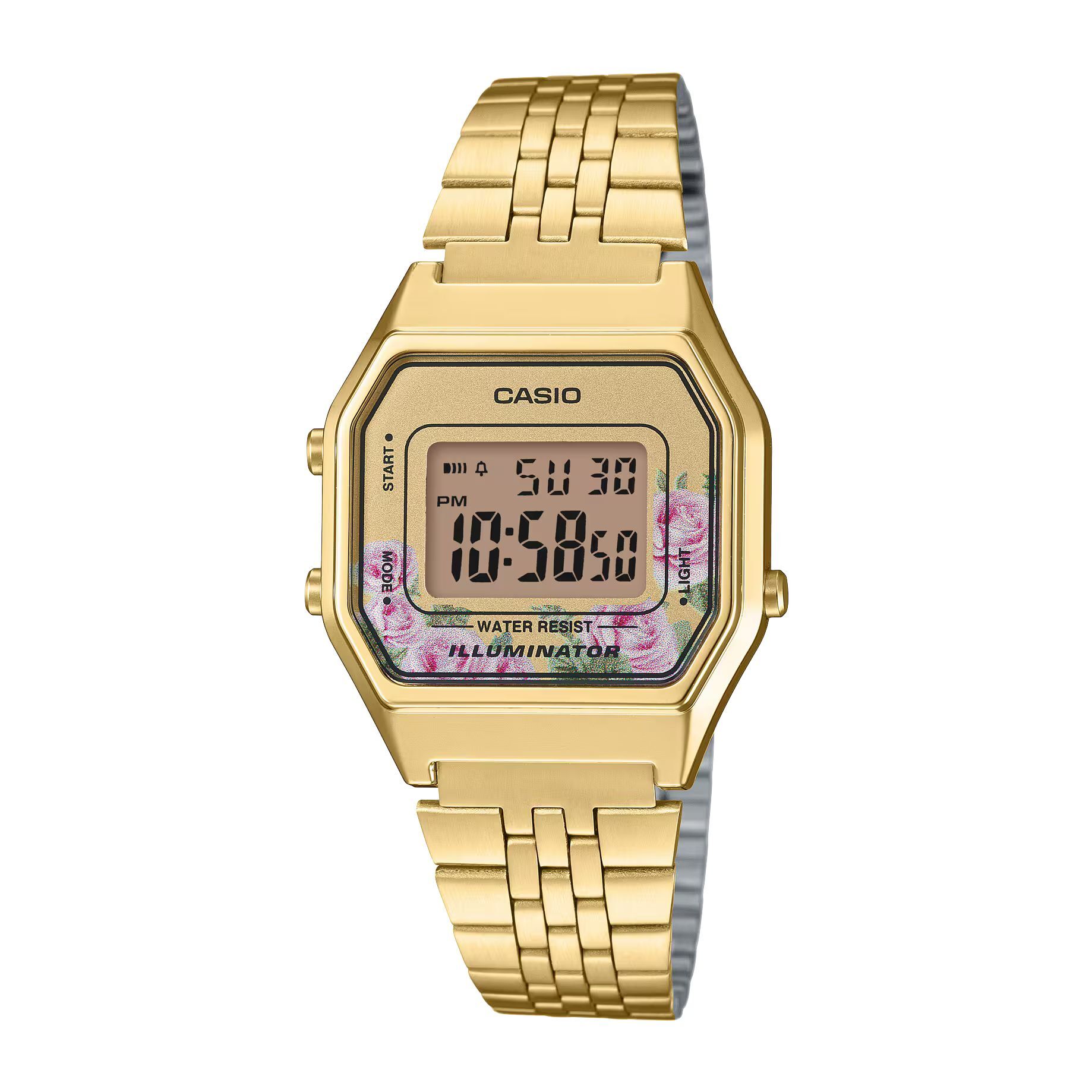 Reloj Casio LA680WGA-4C Mujer Digital Cuarzo con Correa de Acero inoxidable
