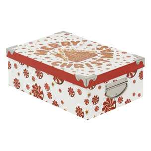 Lot de 6 boîtes rectangles imprimées