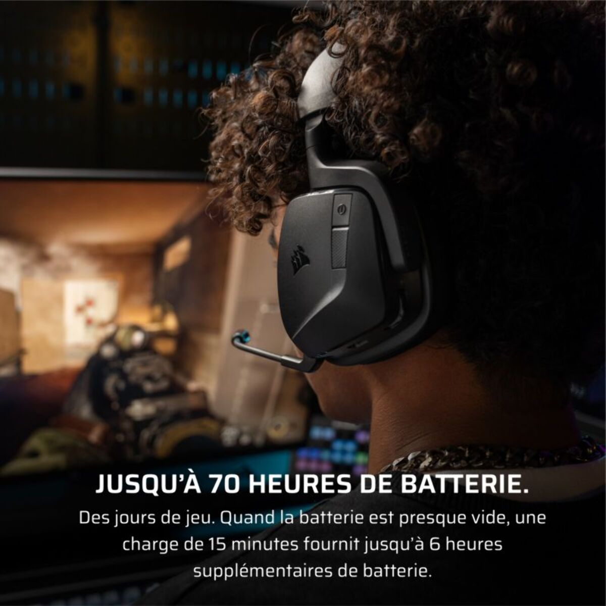 Casque gamer CORSAIR VOID ELITE V2 SANS FIL Carbon