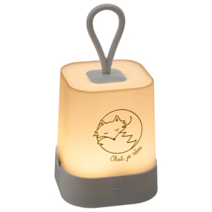 Veilleuse sur batterie H.16cm silicone avec poignée