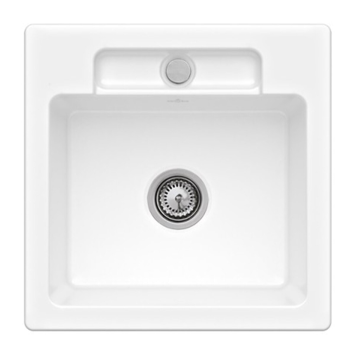 Evier 1 bac Siluet 50 S Blanc CeramicPlus avec vidage automatique