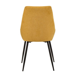 Chaise en tissu avec pieds fins en métal noir - 4 coloris - MONDO