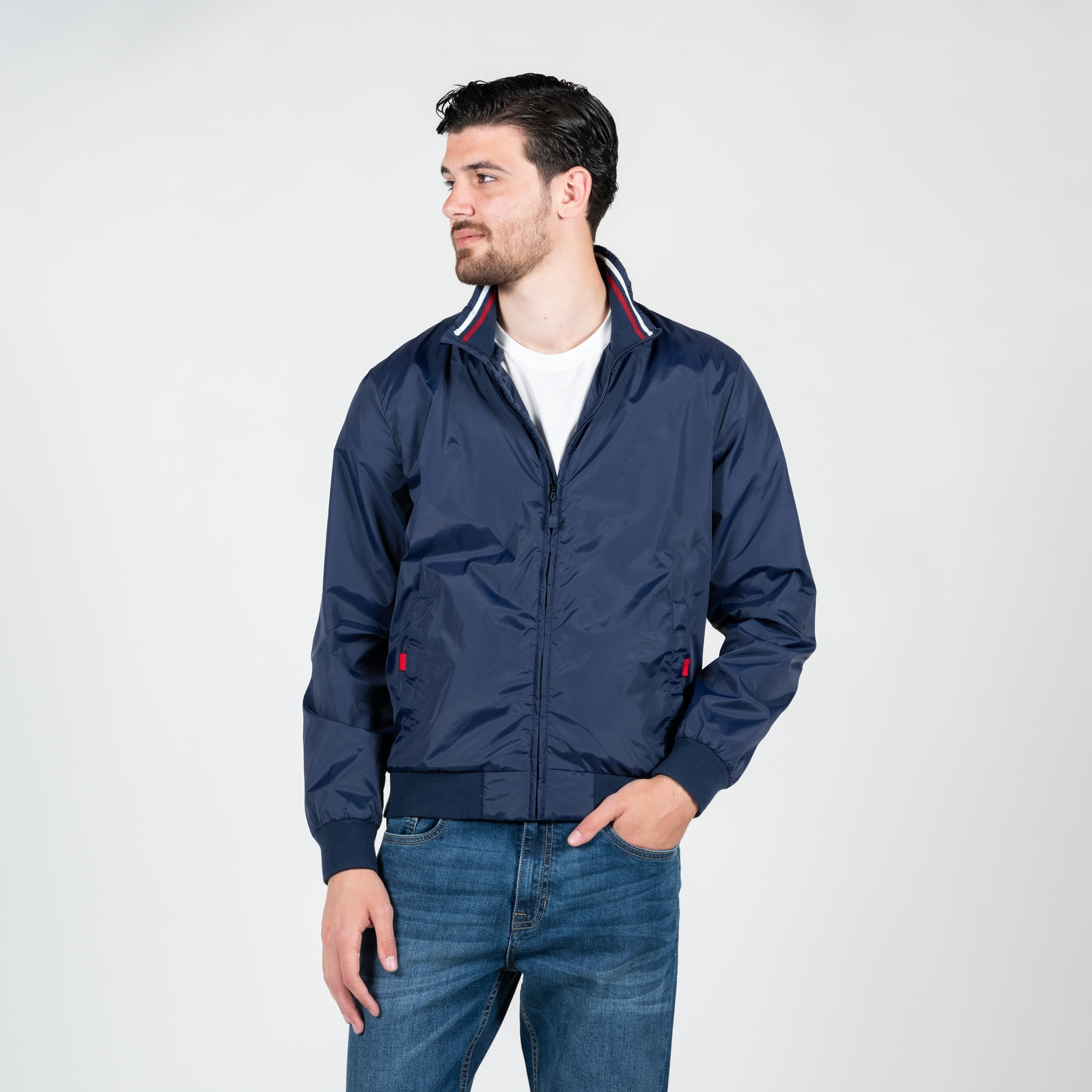 Giubbino nylon con stampa logo high density