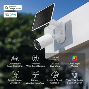 Caméra de surveillance TP-LINK Wifi Tapo TC82 avec panneau solaire