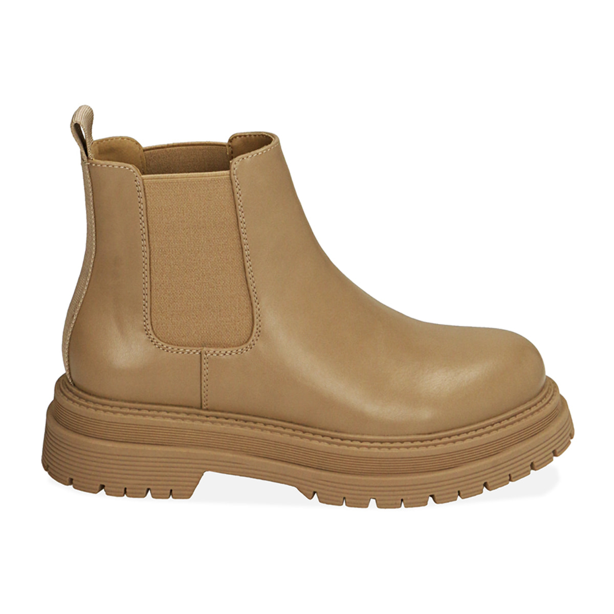 Chelsea boots beige, tacco 5 cm