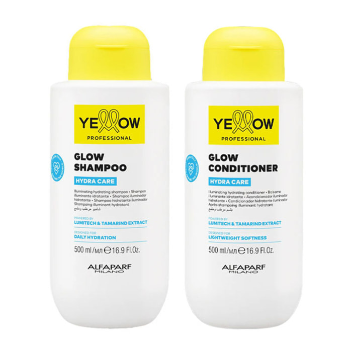 ALFAPARF Yellow Kit Hydra Care Glow Shampoo 500ml + Conditioner 500ml