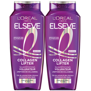 L'Oréal Paris Elseve Collagen Lifter Lot de 2 Shampooing Volumateur 250ml