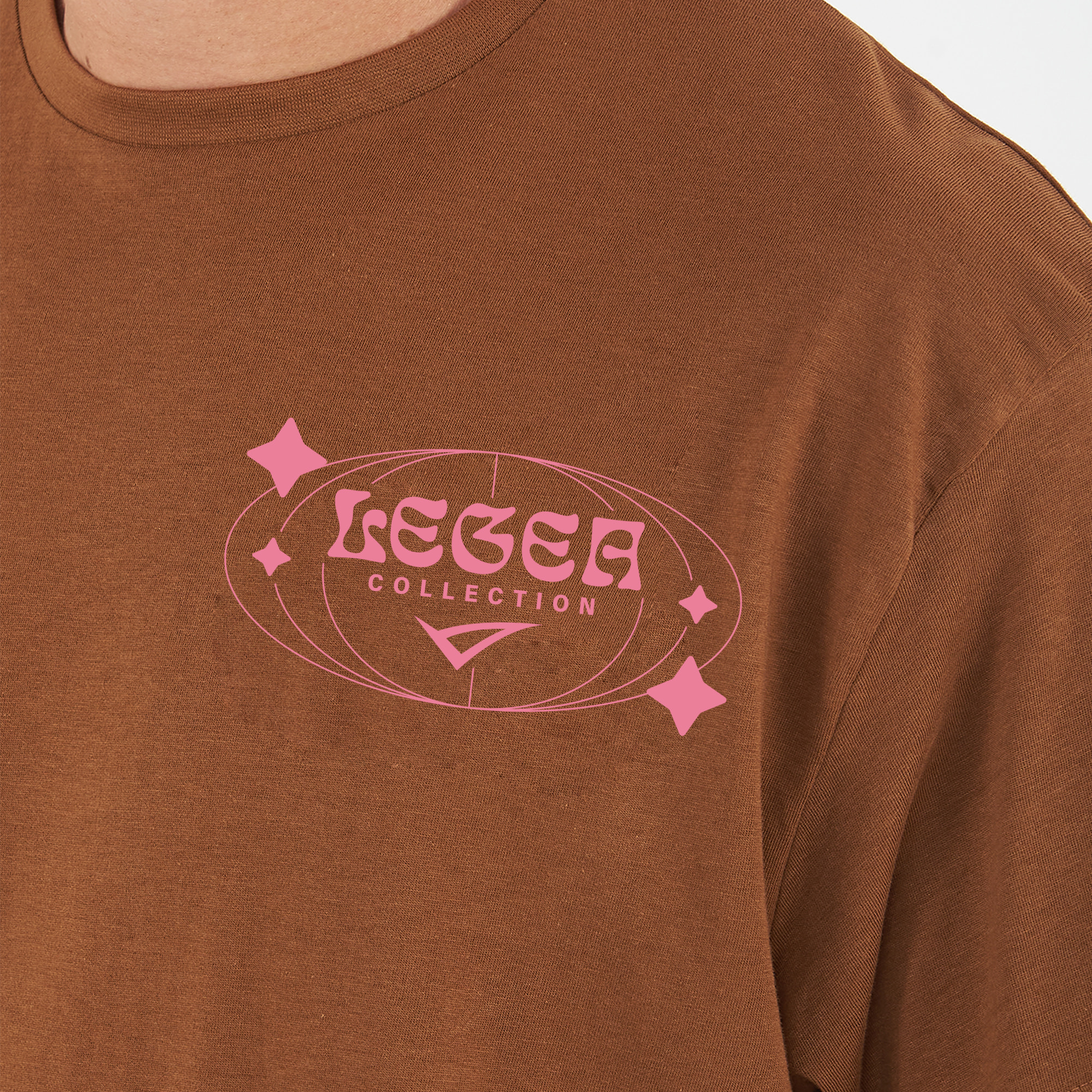 T-shirt in cotone BIGGER marrone