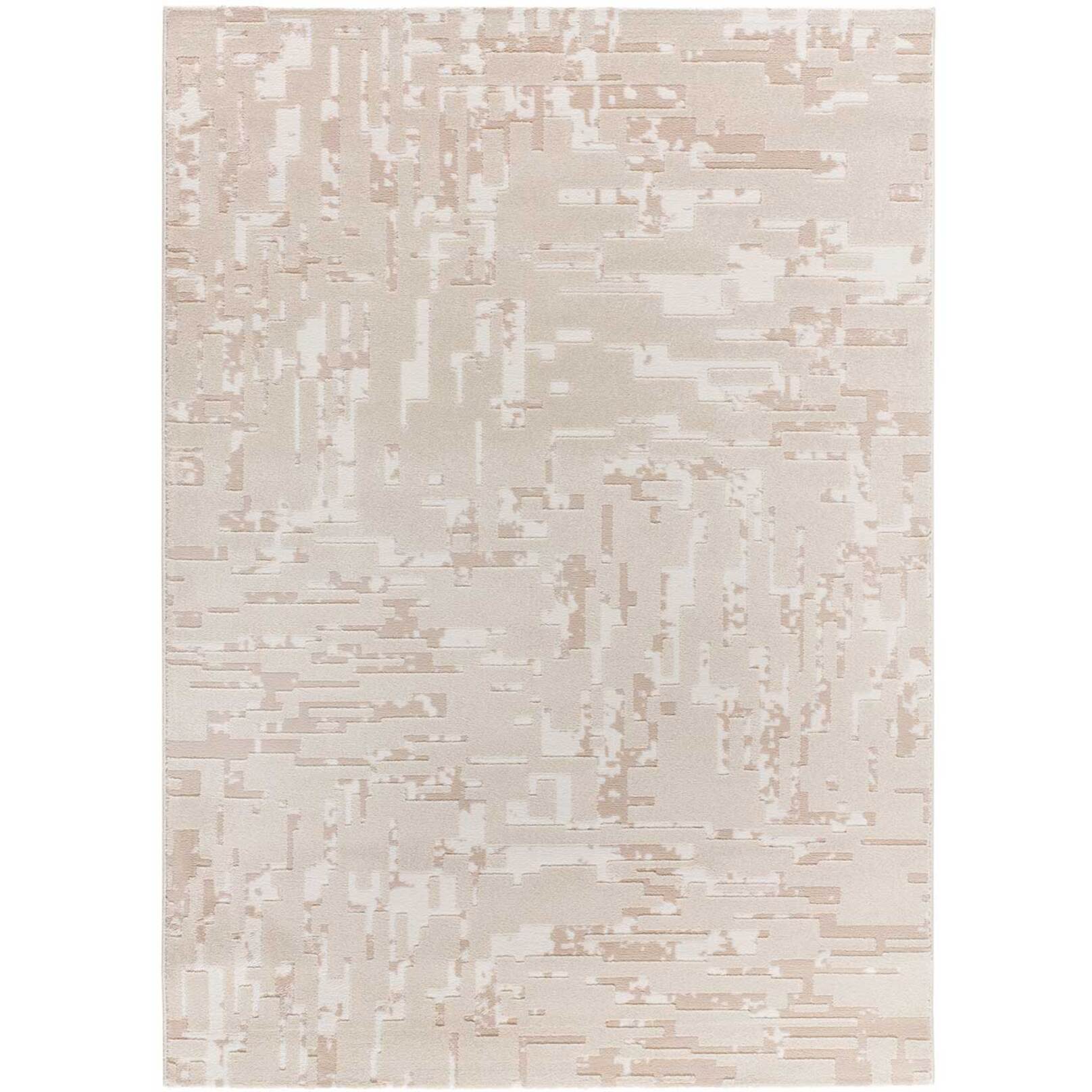 BARESA Alfombra abstracta con relieve en tonos beige, varias medidas disponibles