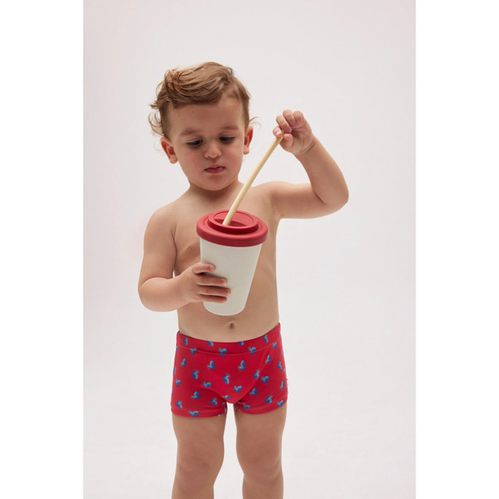 Costume boxer da neonato con stampa polipi