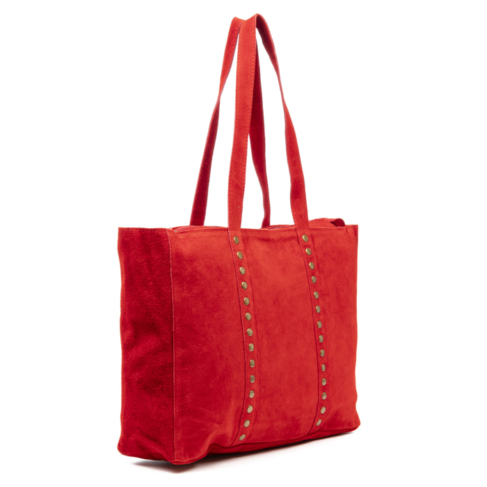 Alonte borsa a spalla donna. Vera pelle scamosciata.