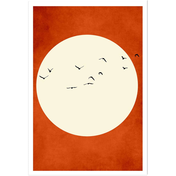 Affiche illustration ""Chaleur rouge"" Affiche seule