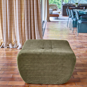Pouf, repose-pieds pour chauffeuse Sokol velours côtelé SOKOL