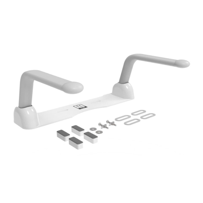 Madlo barre de maintien PMR 61,6 cm pliable pour WC à poser, gris clair (SATDMADWC)