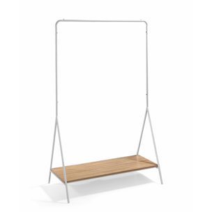 Perchero-burro Nature melamina-metal roble-blanco 170x110x55 cm