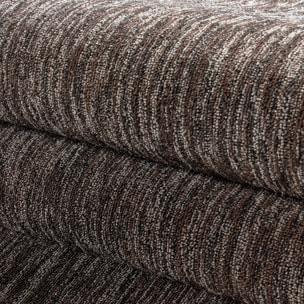 NADOR - Tapis rond de salon moderne Marron