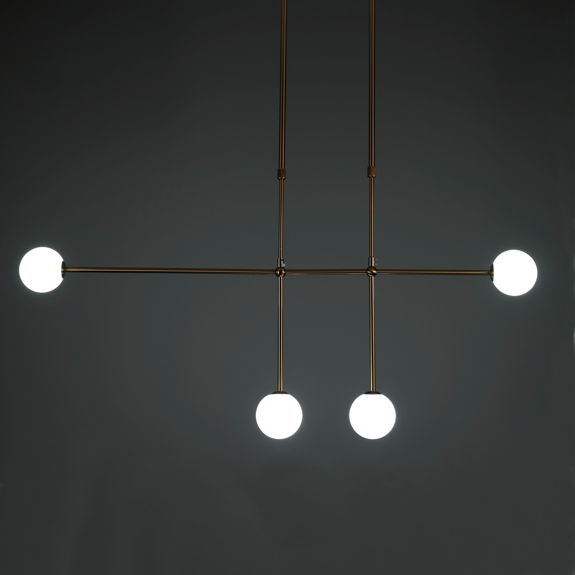 Suspension Tomasucci ALYCIA D, en acier et verre, blanc
