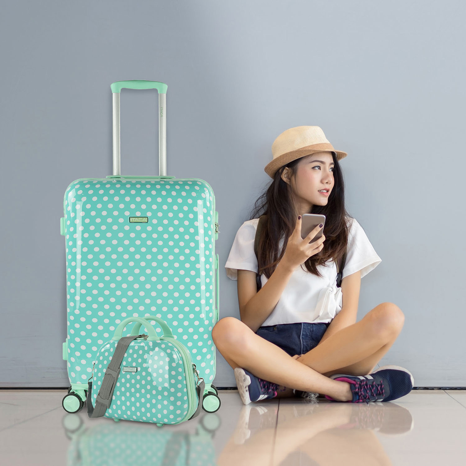 Juego De Maletas Pc Itaca Stars Topos Menta