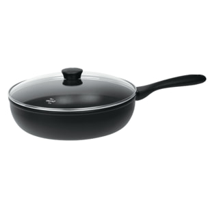 Sauteuse antiadhésive en aluminium + couvercle   diamètre 24cm