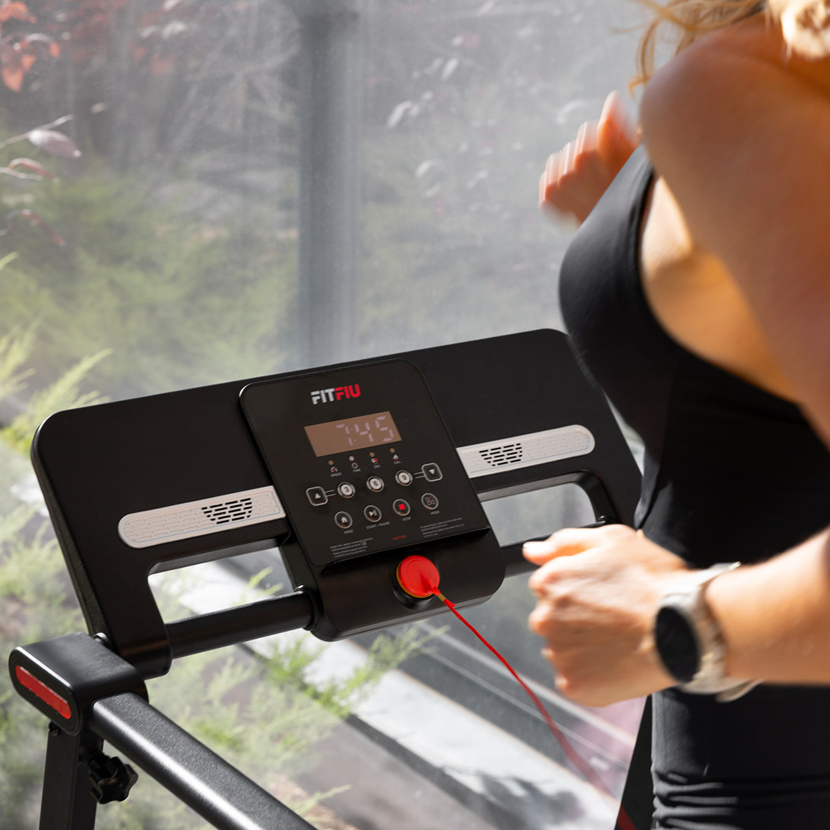 Cinta de correr plegable FITFIU 1500W 12km/h pantalla LCD y conectividad app