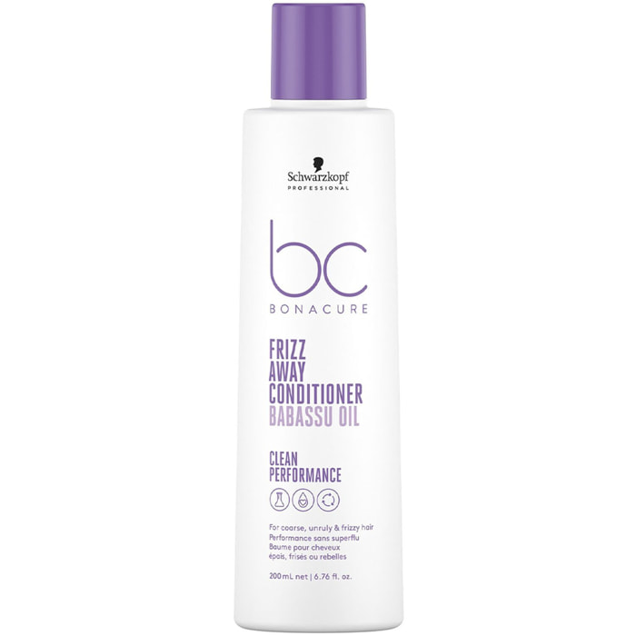 BC Bonacure Frizz Away - Baume anti-frisottis léger - cheveux rebelles, épais et frisés 200 ml