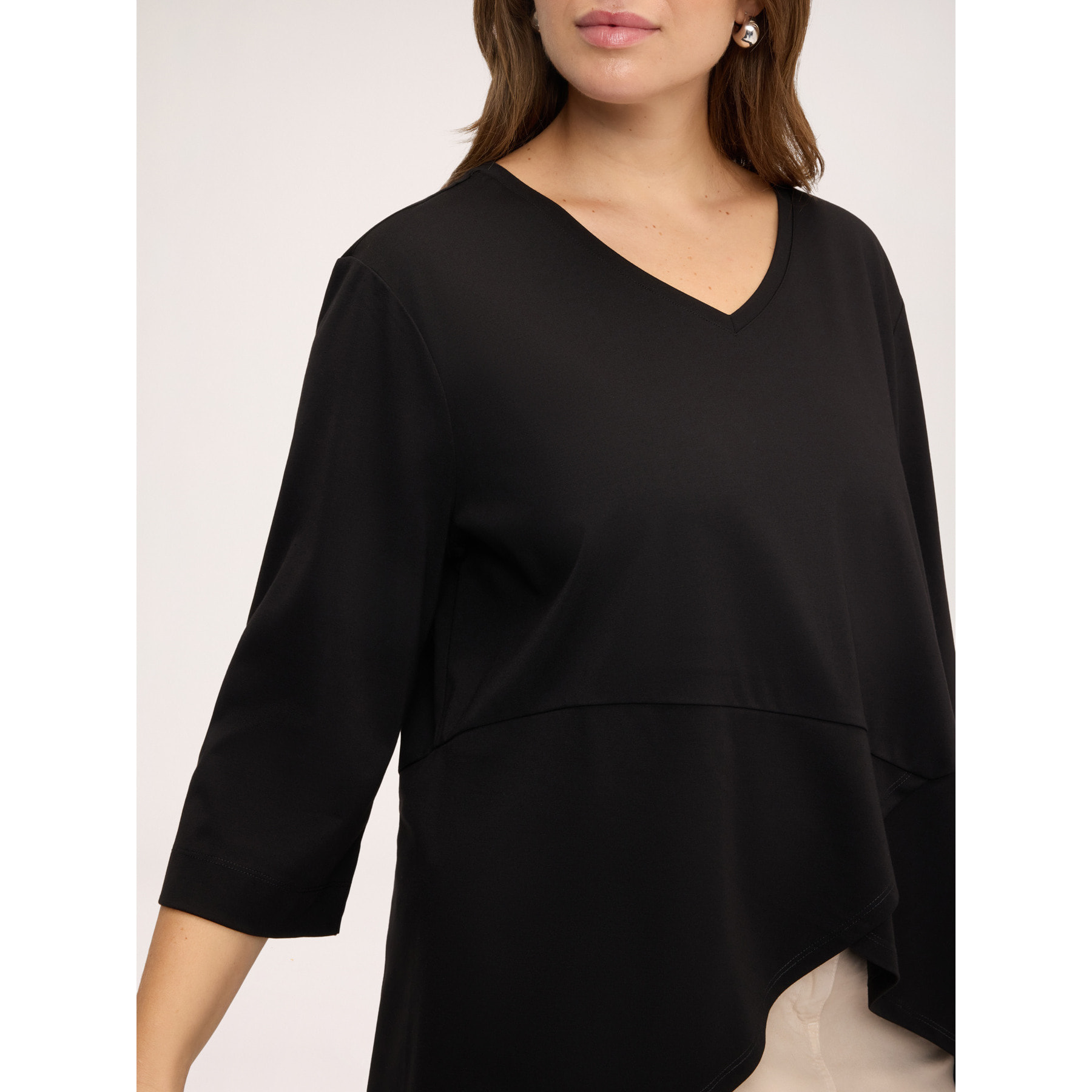Fiorella Rubino - Camiseta de punto con detalle cruzado - Negro