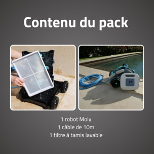 Bestway Robot piscine Moly nettoyage fond plat et pentes 28 m² max