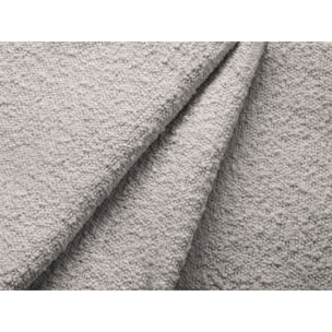 Lit coffre avec tête de lit "Valerie" 140x200cm en bouclé gris clair