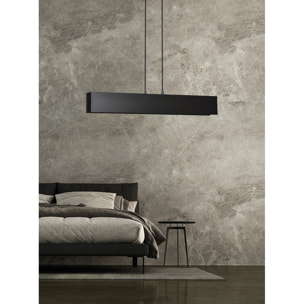 Lampada a sospensione GENTOR in acciaio nero opaco