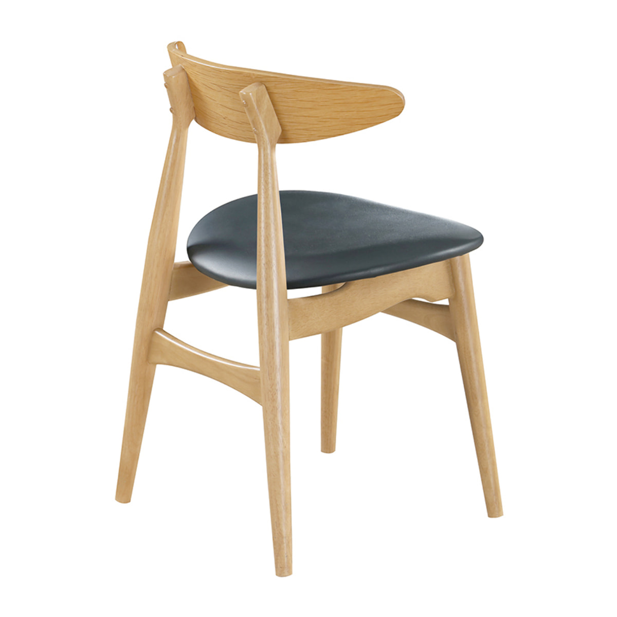 Chaises scandinaves en bois clair et noir (lot de 2) WALFORD
