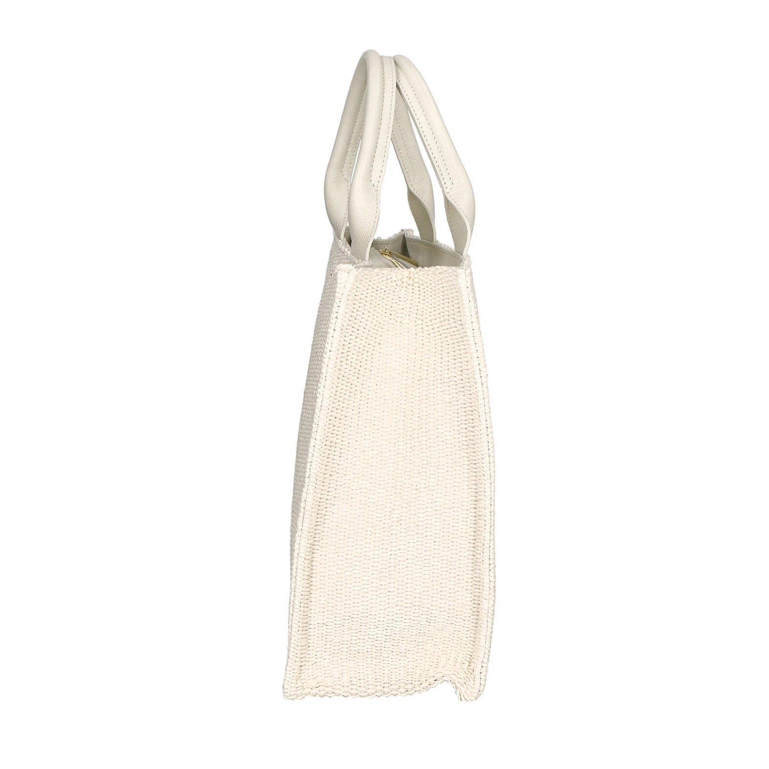Borsa a mano da donna - Modello False - Misto pelle e tessuto - 31.0 x 41.5 x 15.5 cm