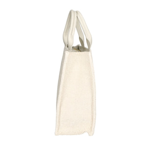 Borsa a mano da donna - Modello False - Misto pelle e tessuto - 31.0 x 41.5 x 15.5 cm