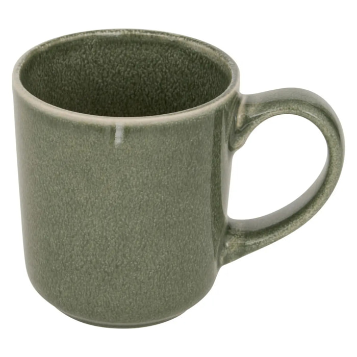 Mug Terre inconnue vert kaki L13,5xp9,2xH10cm
