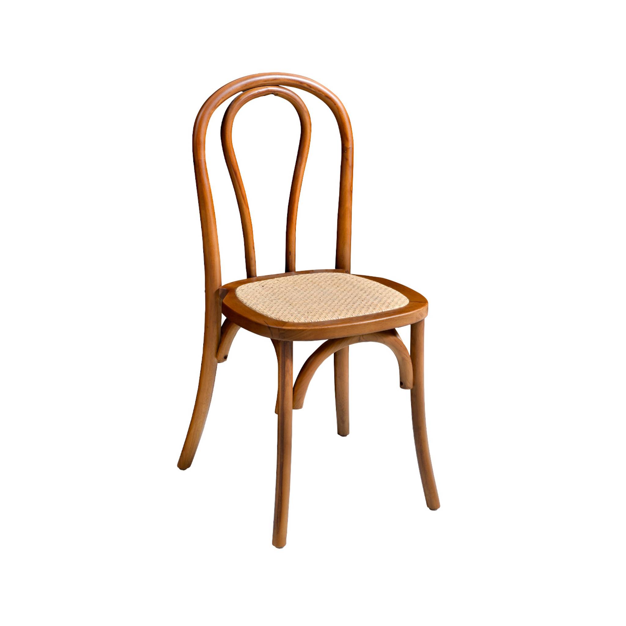 Chaise vintage bois et rotin (lot de 2) BASTILLE
